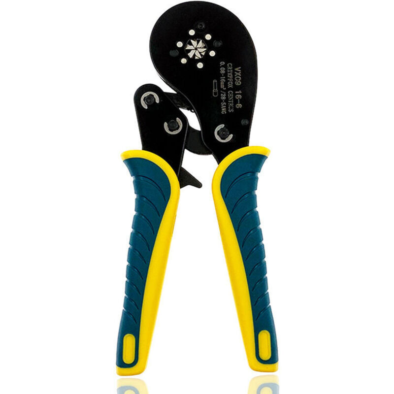 Tigrezy - pince à sertir tube cosse capacité de sertissage 0,08 - 16mm ²- Jaune, vert