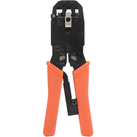 Pince à sertir manuelle pour câbles électriques, dénudeuse et coupe-fil, outil professionnel orange