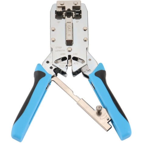 Pince à sertir modulaire 8" pour RJ45 STP avec crépaire à cliquet
