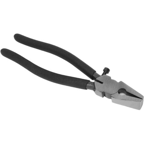Pince à sertir multifonction 8 pouces en acier carbone, ergonomique pour la découpe de verre et céramique.
