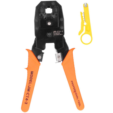 Pince à sertir pour câbles réseau avec coupe-fil à surface électrophorétique, compatible 4P/6P/8P JM‑CT4‑3