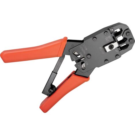 Pince à Sertir pour Fiches Modulaires, Version Compacte, pour le sertissage de fiches Western à 4, 6, 8 et 10 broches de type RJ10, RJ11, RJ12 et RJ45 ainsi que DEC.