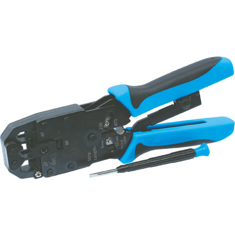 Pince à sertir pour fiches RJ45 à 2 points de sertissage en acier haute résistance LEGRAND 051709