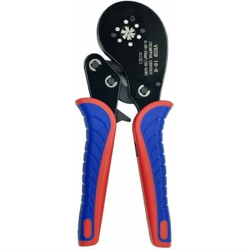 Image of Pince à sertir pour tubage, capacité de sertissage 0,08 - 16 mm², rouge/bleu