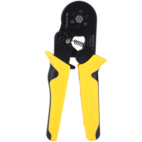 Pince à sertir professionnelle en acier carbone pour bornes 0.08-6mm (AWG26-10) - Haute précision