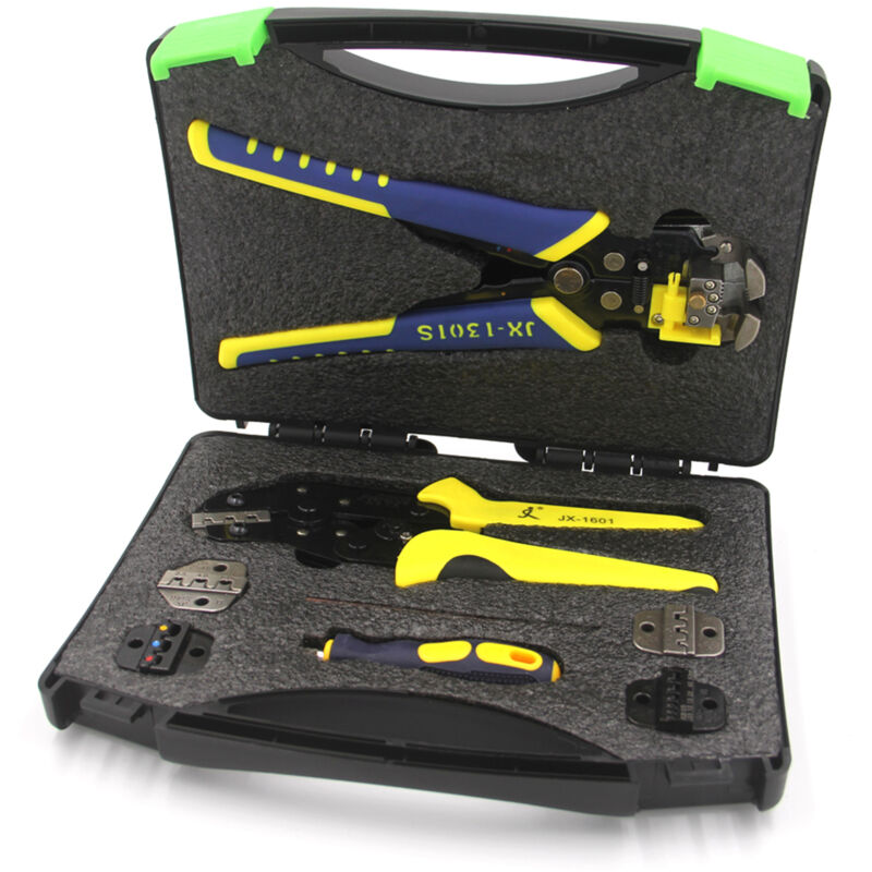 Lifcausal - Pince à sertir professionnelle paron Pince à sertir multifonctionnelle pour bornes à cliquet Pince à dénuder les fils Outil de sertissage