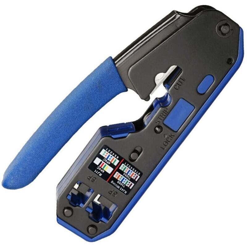 Image of Pince À Sertir Professionnelle RJ45 Cat 7 Avec Connecteurs et Prise Cat6 Outil de Sertissage
