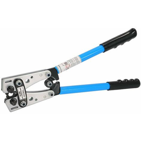pince a sertir - Réglable professionnelle multicouche Cliquet de sertissage pince pour cosses de electrique câble AWG 10-0, 6/10/16/25/35/50 mm², pour Électricien & Bricoleur