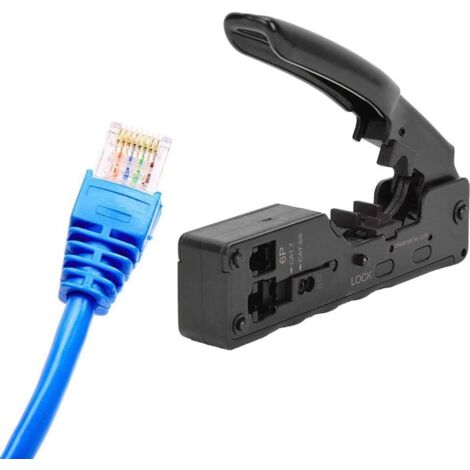 Pince à Sertir RJ45 Multifonction Manuelle 8P 6P pour Câbles Réseau RJ12/11 Câbles Téléphoniques