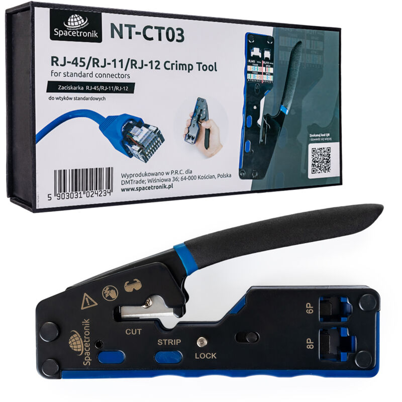 Pince à sertir RJ45/RJ12/RJ11 NT-CT03