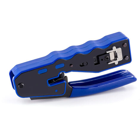 Pince à sertir universelle en acier pour connecteurs RJ45, compatible câbles CAT5, CAT6 et CAT8.