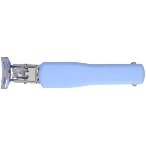 Pince à vaisselle antidérapante en acier inoxydable pour bol chaud et anti-brûlure (bleu)
