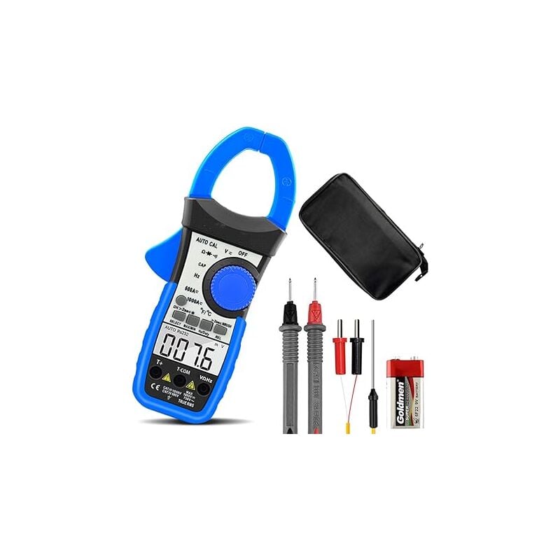 Laoa - Pince Amperemetrique Courant Continu HP-870N 6000 Comptes Multimètre Numérique Plage Automatique Testeur Electriques pour Volt, Amp, Ohm, Cap,