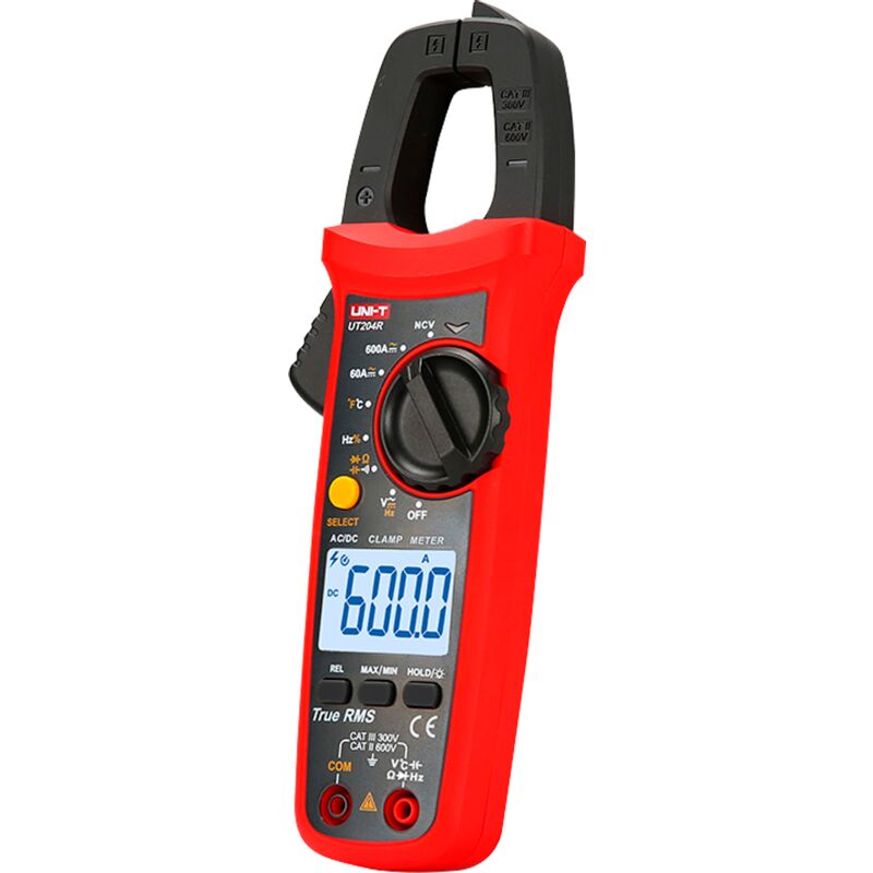 Uni-t - Pince ampèremétrique - Écran led de jusqu'à 6000 comptes - Mesure du courant alternatif jusqu'à 600A - Mesure de la tension continue et