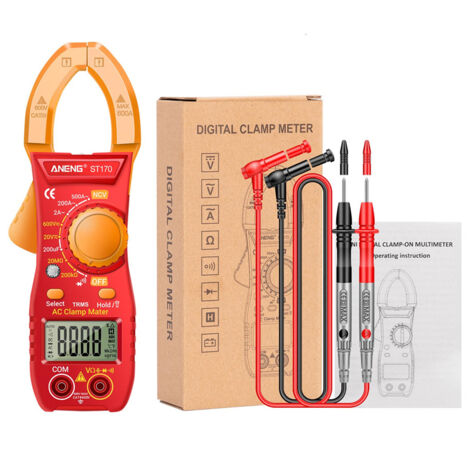 Pince Ampèremétrique Numérique 500A AC/DC – Multimètre 2000 Counts, Ouverture de Mâchoire 30 mm, Mesure Tension, Capacité et Continuité