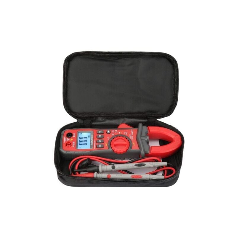 Crea - Pince ampèremétrique numérique ac/dc 600 a t-rms 6 000 points, ampèremètre, testeur de tension à sélection automatique, mesure la tension, la