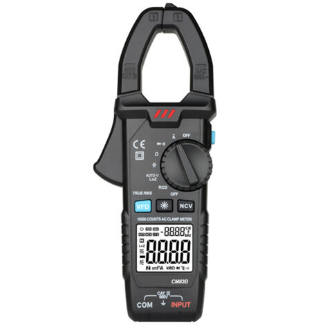 Pince ampèremétrique numérique MESTEK, mesure de courant alternatif 600 A, de tension alternative/continue 600 V, avec fonction de maintien des données, rétroéclairage et testeur NCV.