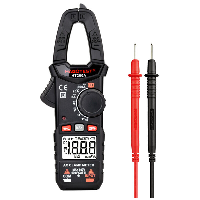 Pince ampèremétrique numérique , multimètre avec gamme automatique, Mesure le testeur de tension AC/DC, le courant alternatif, la résistance, la