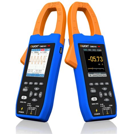 Pince ampèremétrique, testeur de tension AC/DC 1000 V, testeur de courant 1000 A, multimètre 3 en 1 avec oscilloscope 1 MHz et écran LCD IPS de 2,8 pouces.