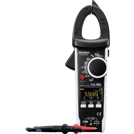 Pince ampèremétrique VOLTCRAFT VC-590 OLED numérique Etalonné selon: dusine (sans certificat) affichage OLED CAT III 600 V, CAT II 1000 V Affichag