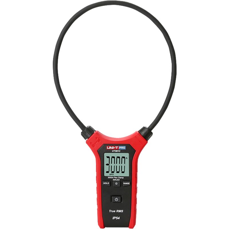 Uni-t - Pince de courant flexible 18' - Affichage lcd jusqu'à 3000 comptes - Mesure du courant alternatif jusqu'à 3000A - Haute précision en ac avec