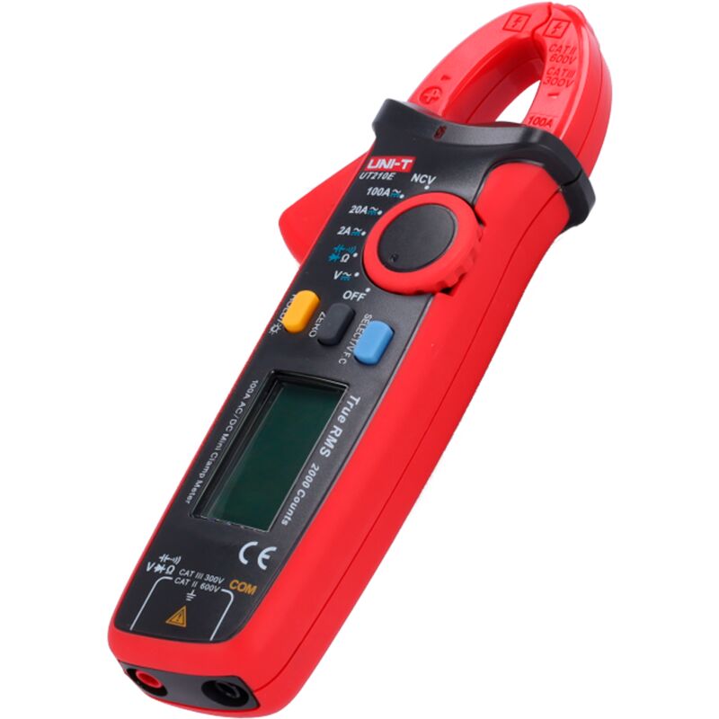 Uni-t - Mini pince ampèremétrique - Écran led de jusqu'à 2000 comptes - Mesure de la tension continue et alternative jusqu'à 600V - Mesure de courant