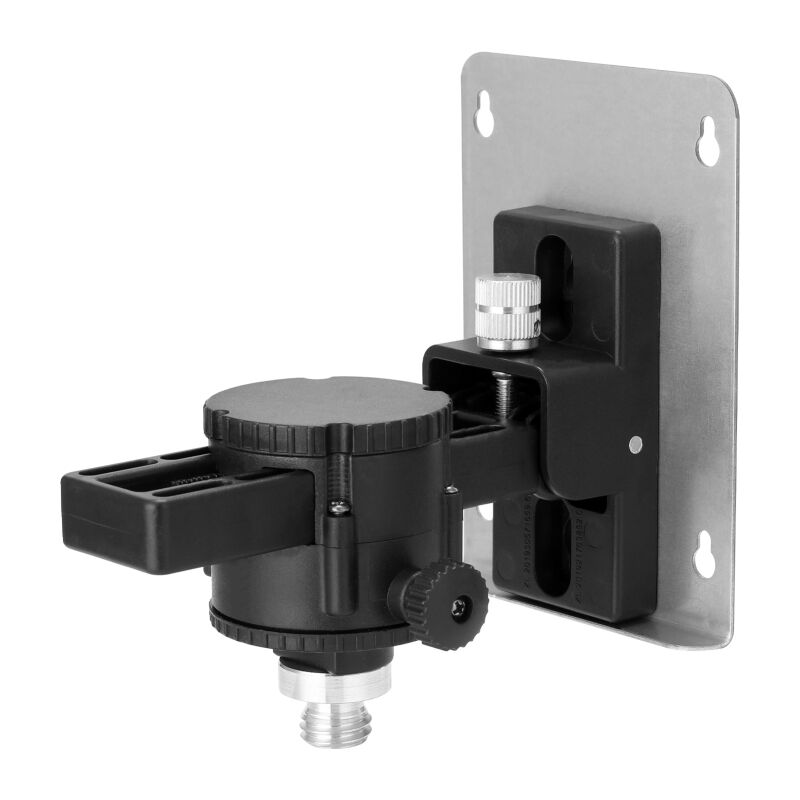 Support mural réglable de niveau laser à angle d'inclinaison de 15 ° et rotation à 360 degrés avec planche en fer