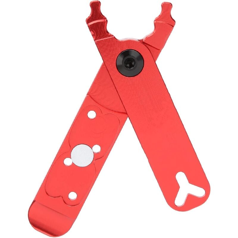 Aougo - Pince à chaîne de vélo, Alliage d'aluminium Haute résistance Pince à chaîne de vélo 4-en-1 Multifonction Pince à maillon Principal de vélo