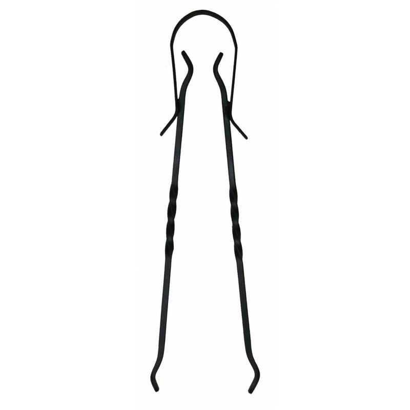 Pince cheminee fer forge noir L56