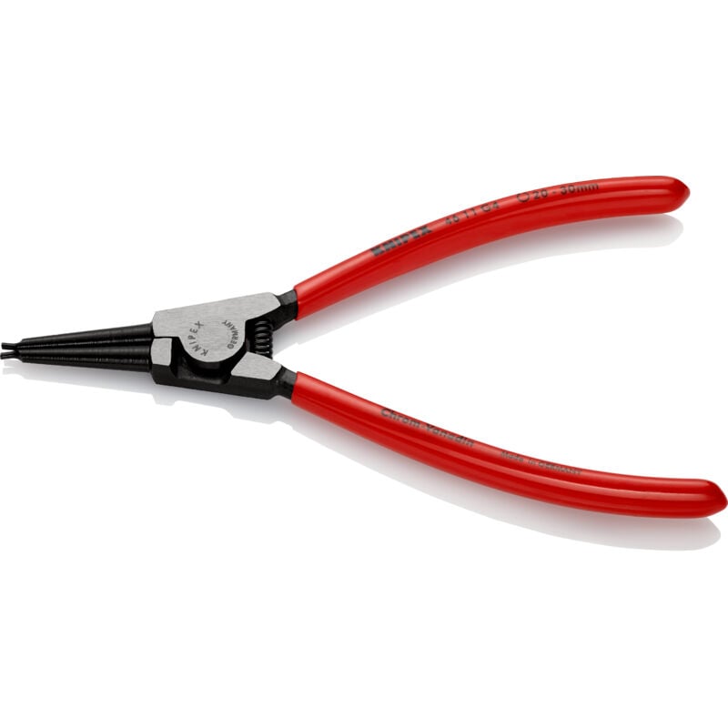 Knipex - 46 11 G4 Pince pour circlips pour colliers d'étranglement d'arbre gainées en plastique noire atramentisée 180 mm