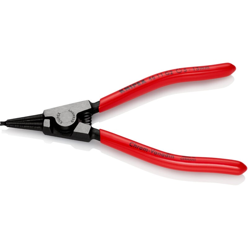 Knipex - 46 11 G2 Pince pour circlips pour colliers d'étranglement d'arbre gainées en plastique noire atramentisée 140 mm