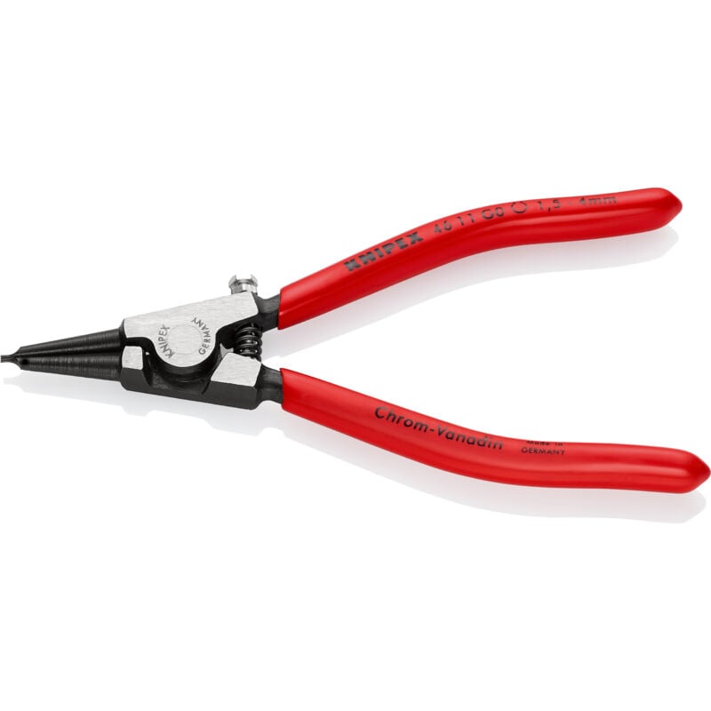 Knipex - 46 11 G0 Pince pour circlips pour colliers d'étranglement d'arbre gainées en plastique noire atramentisée 140 mm