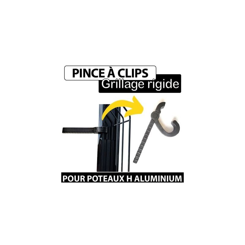 Pince à Clips pour Poteaux h Aluminium jardipro