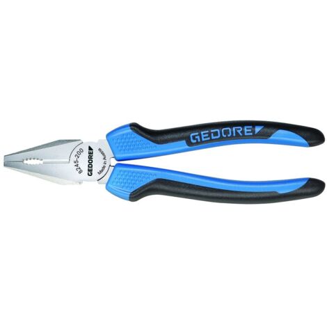 Pince combinée Gedore 160 mm, manche à 2 composants, avec tête fine