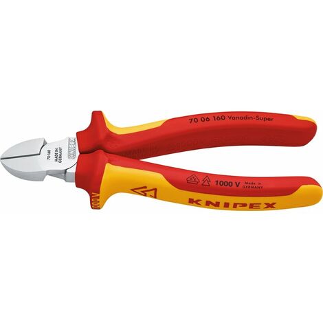 Pince coupante diagonale avec facette Knipex 70 26 160 160 mm 1 pc(s)