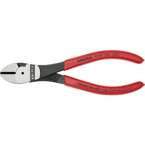 Pince coupante diagonale à forte démultiplication avec facette Knipex 74 01 160 160 mm 1 pc(s)