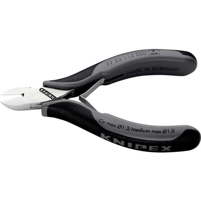 Knipex - Pince coupante diagonale sans facette 77 22 115 esd 115 mm 1 pc(s)