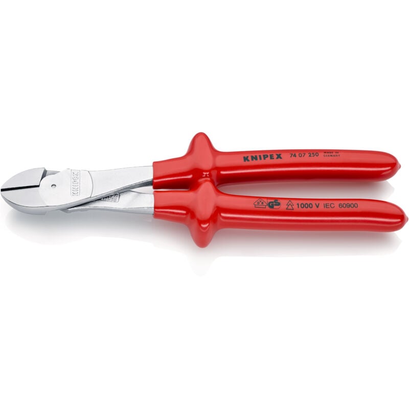 Knipex - Pince coup. diagonale à forte démultipl. din iso 5749 l. 250 mm vde forme 0 plongée isolée