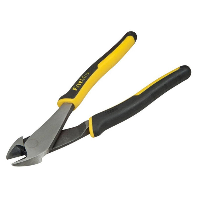 Stanley – Pince coupante diagonale 200 mm – Acier trempé haute qualité – Poignées ergonomiques antidérapantes – Coupe précise et efficace