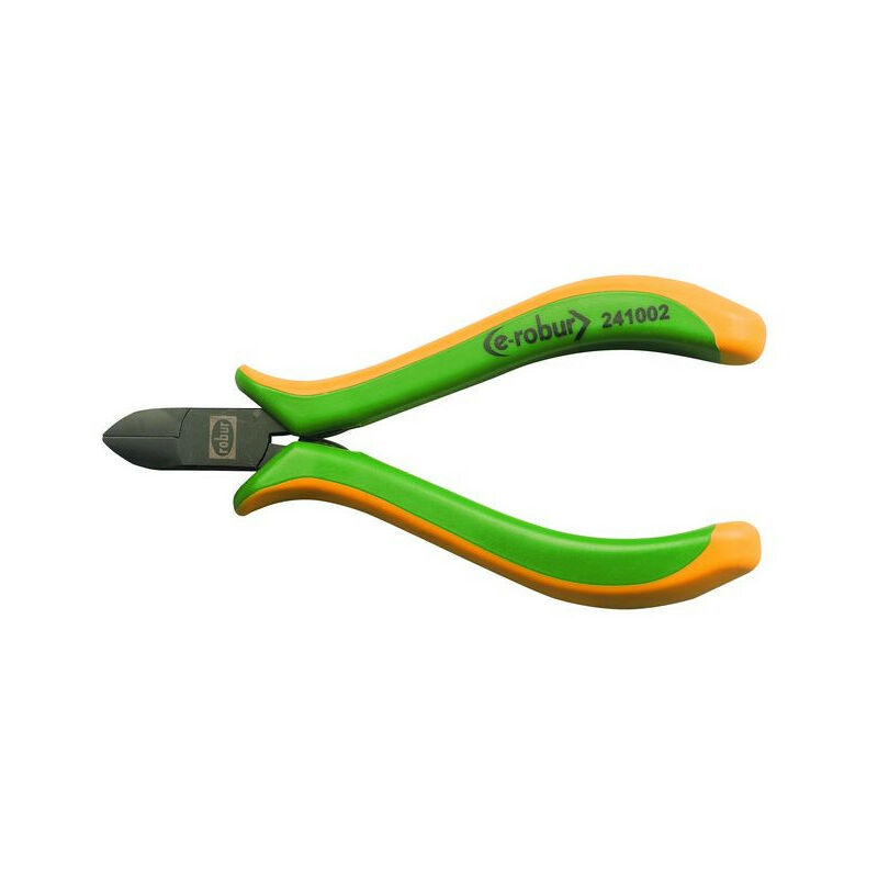 Pince coupante diagonale coupe rase long 115mm, entrepassée, manches bimatière. (241002)