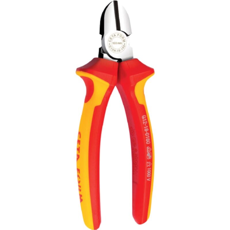Cetaform - Pince coupante diagonale vde 1000V poignée duotech L.160mm