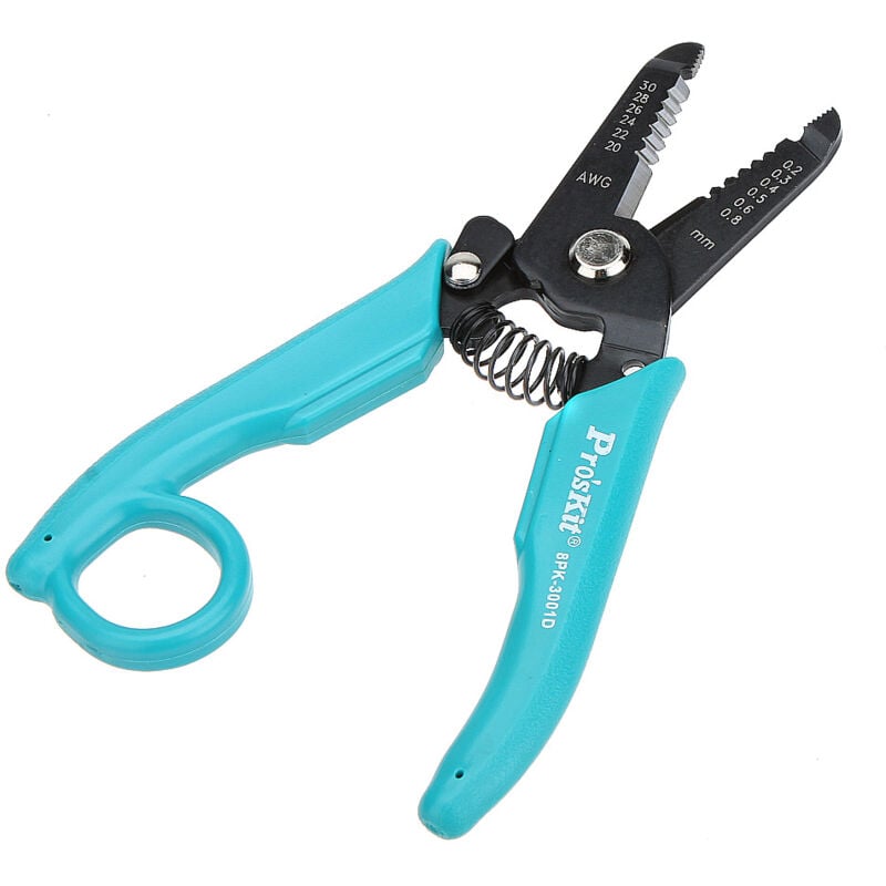 Lifcausal - Pince coupante électrique à dénuder et couper les fils électroniques 7 en 1 de précision professionnelle Pro'sKit 8PK-3001D (awg