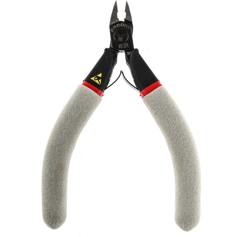 Pince coupante Facom Pince coupante latérale pour l'électronique 110 mm, esd ( Prix pour 1 )