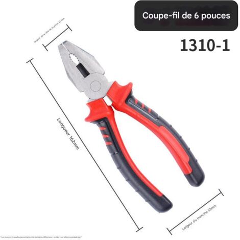 Pince coupante industrielle pour électricien - Tête forgée en acier à haute teneur en carbone - Plusieurs tailles