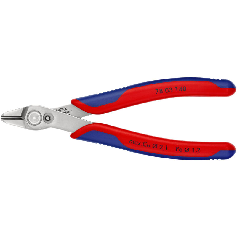 Knipex - Super-Knips 78 03 140 pour l'électronique et la mécanique de précision Pince coupante pour circuits imprimés 144