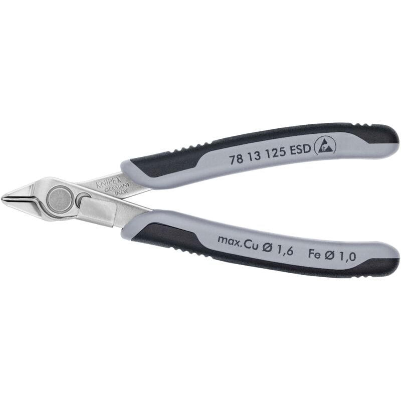 Knipex - Super-Knips 78 13 125 esd antistatique (esd) Pince coupante pour circuits imprimés sans facette 125 mm
