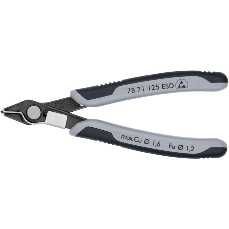 Knipex - Pince coupante pour circuits imprimés Super-Knips 78 71 125 esd antistatique (esd) sans facette 125 mm