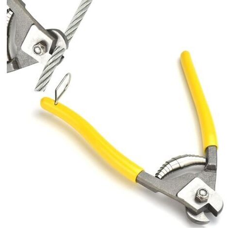 Pince Coupe-câble Pince à Câble en Acier au Chrome Coupe-câble à Cliquet Pince Coupante de Câble 17.3cm Pince à Isolation pour Câbles, Cordes, Fils d'acier, Ressorts