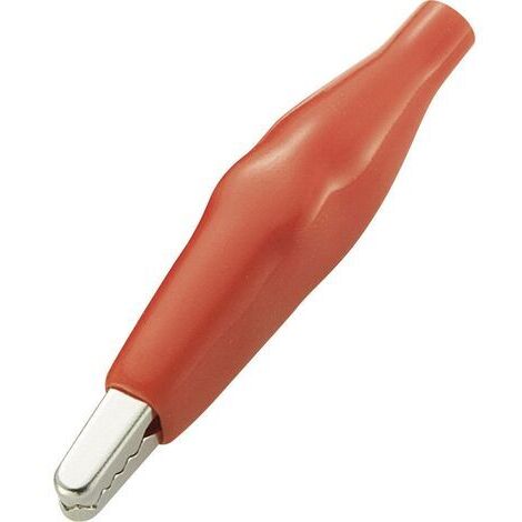 Pince crocodile 2 A rouge TRU COMPONENTS TC-ACR1RD203 1593493 Plage de serrage max.: 3 mm Longueur: 35 mm 1 pc(s) S021021
