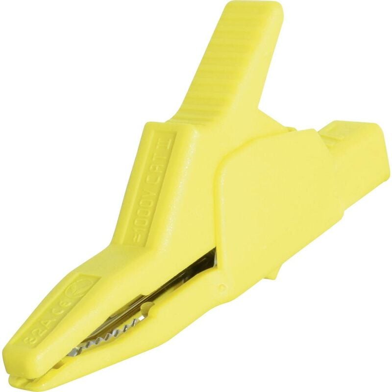 Sks Hirschmann - ak 2 b 2540 i Pince crocodile de sécurité enfichable 4 mm cat ii 1000 v jaune - jaune